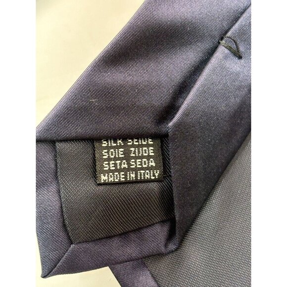 VTG ASSORTED LOT OF 3 -Blue Silk Ties Made in Italy - Jungle, Solid & Textured - Picture 10 of 11